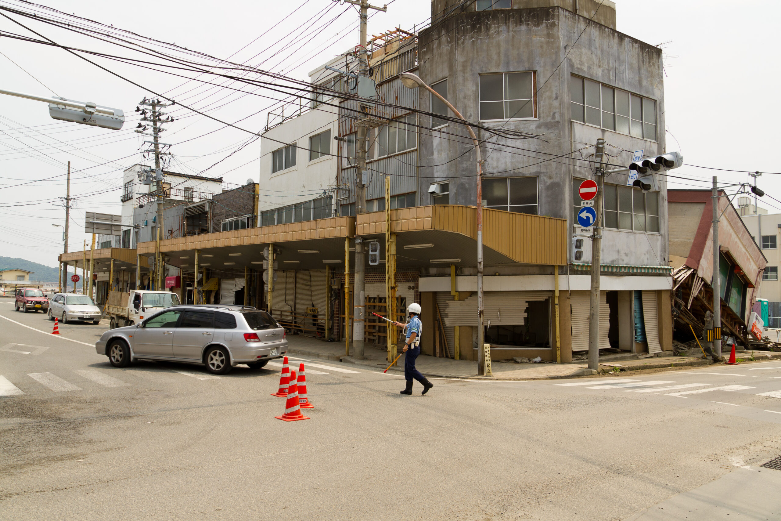 石巻市内の交差点